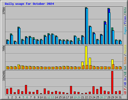 Daily usage for October 2024