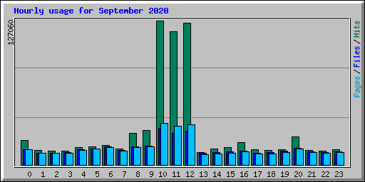Hourly usage for September 2020